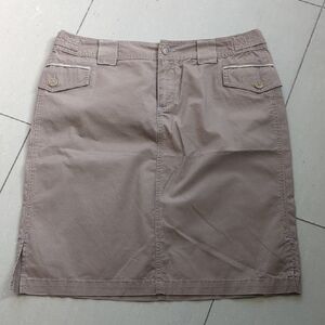 Women's Khaki Sigrid Olsen Cotton Skirt - Size 8 Great Condition